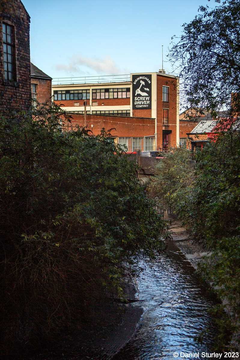 Birmingham, the River Rea Near the Custard Factory - 30th November 2023