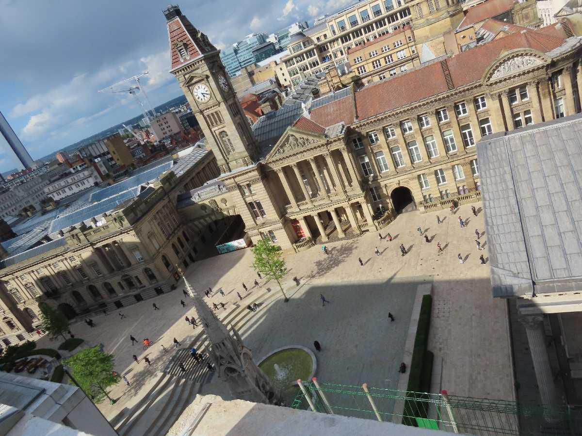 Chamberlain Square from above from the top of Three Chamberlain Square