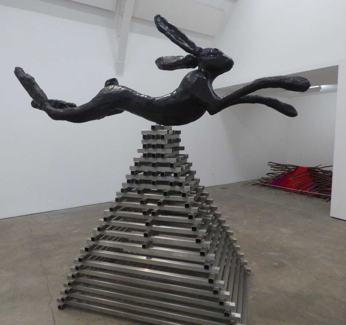 Barry Flanagan bronze sculptures at the IKON Gallery