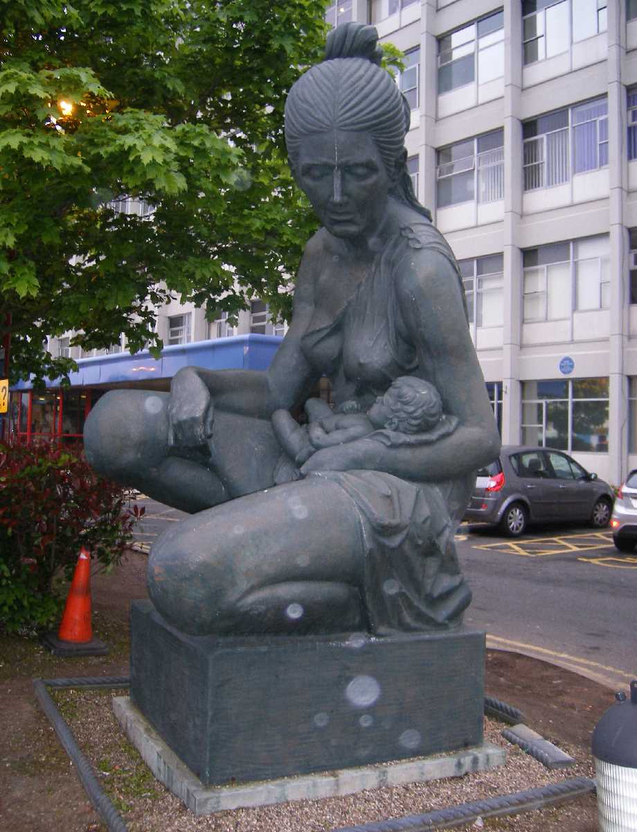 Mother and Child - a statue outside of the Birmingham Women`s Hospital