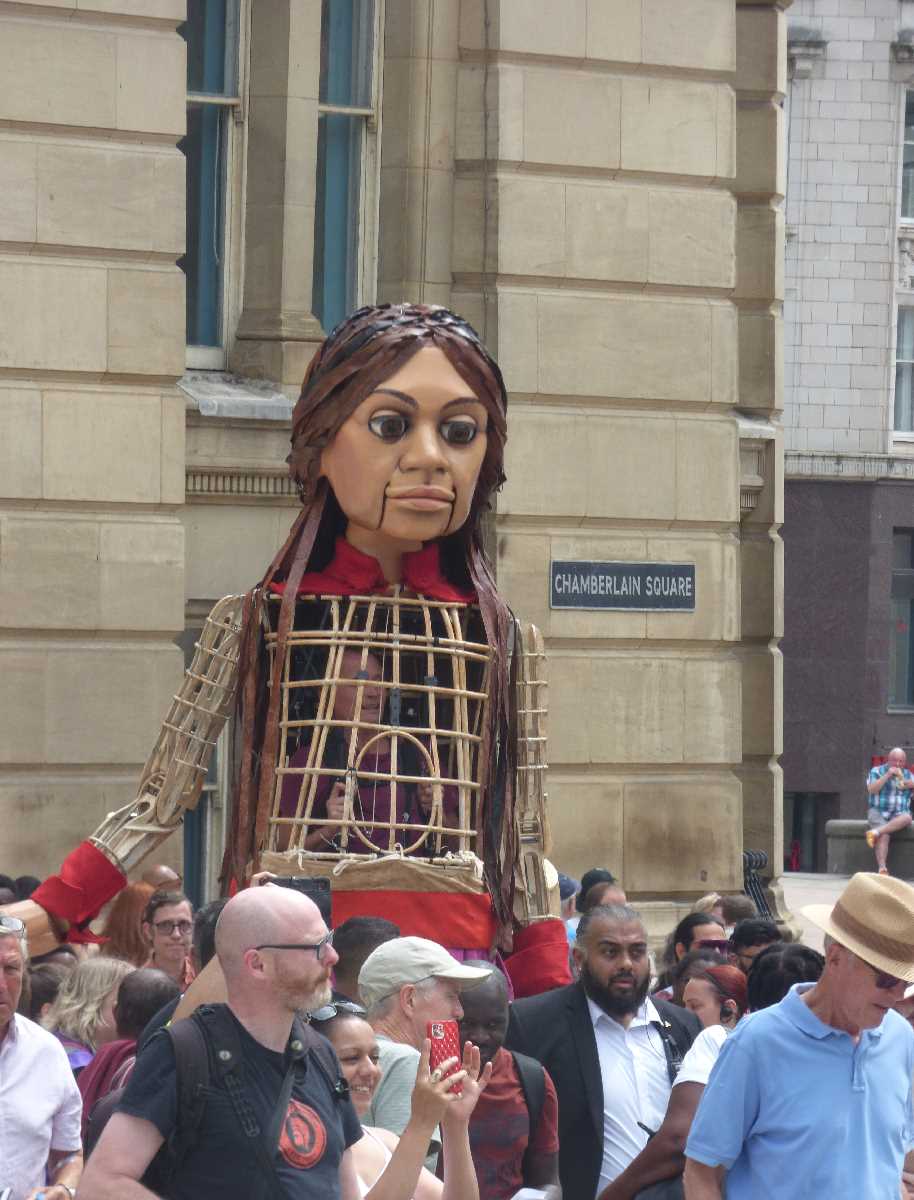Walk+with+Little+Amal+in+Birmingham+on+the+23rd+June+2022