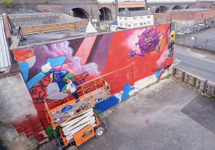 Covid-19 mural from Gent48