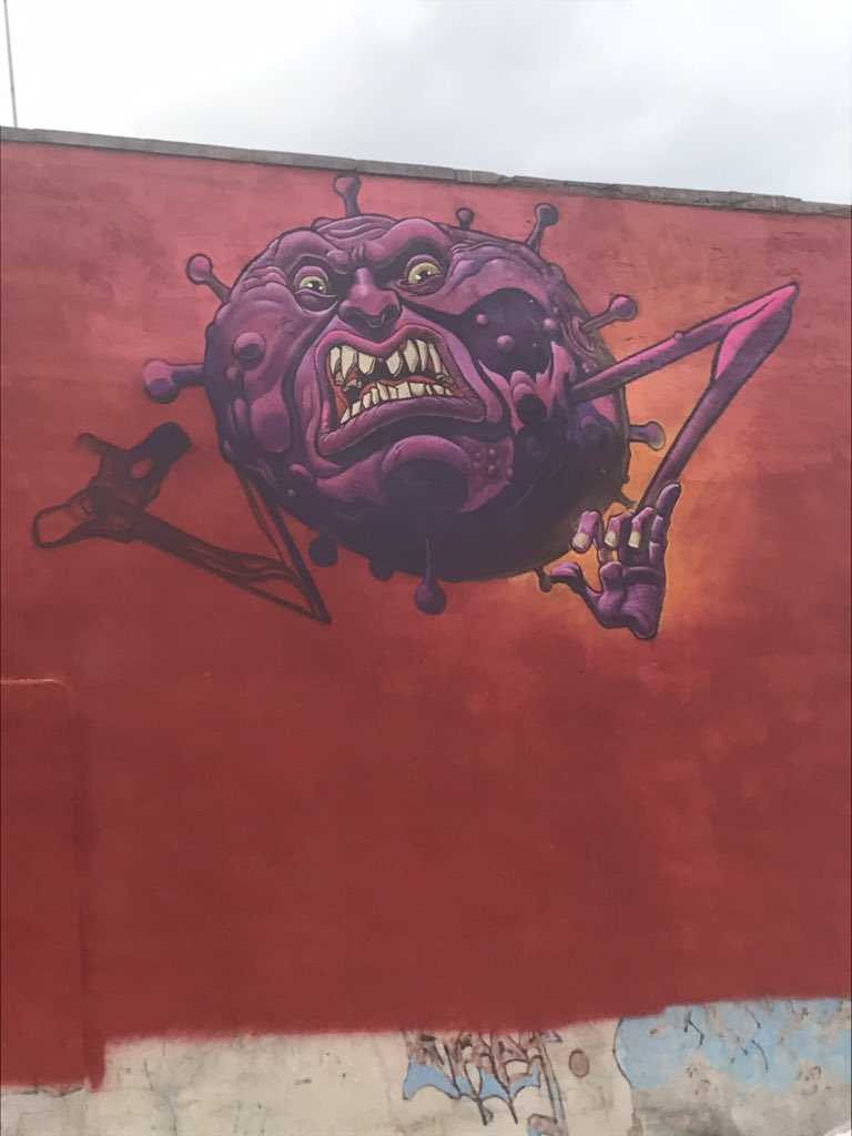 Covid-19 mural from Gent48
