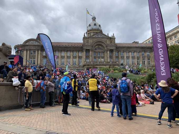 Victoria Square, is such a great place to screen events, Birmingham  (Cricket 2019)